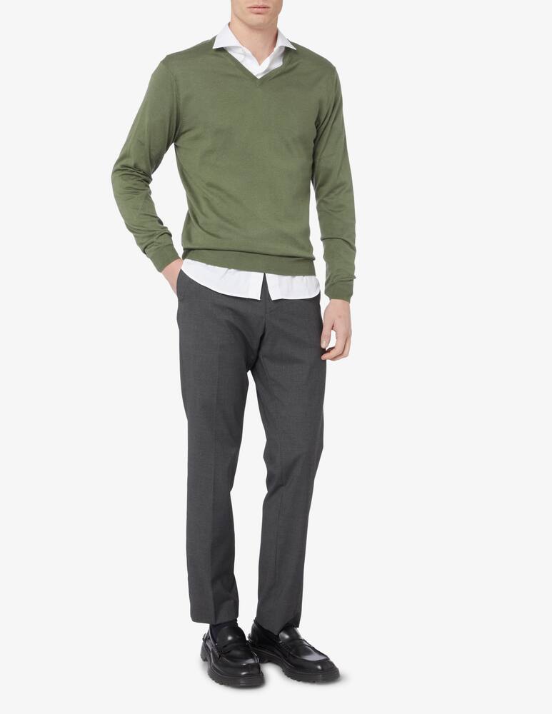 rinascente Rinascente Collection F16 cotton silk and cashmere v neck jumper