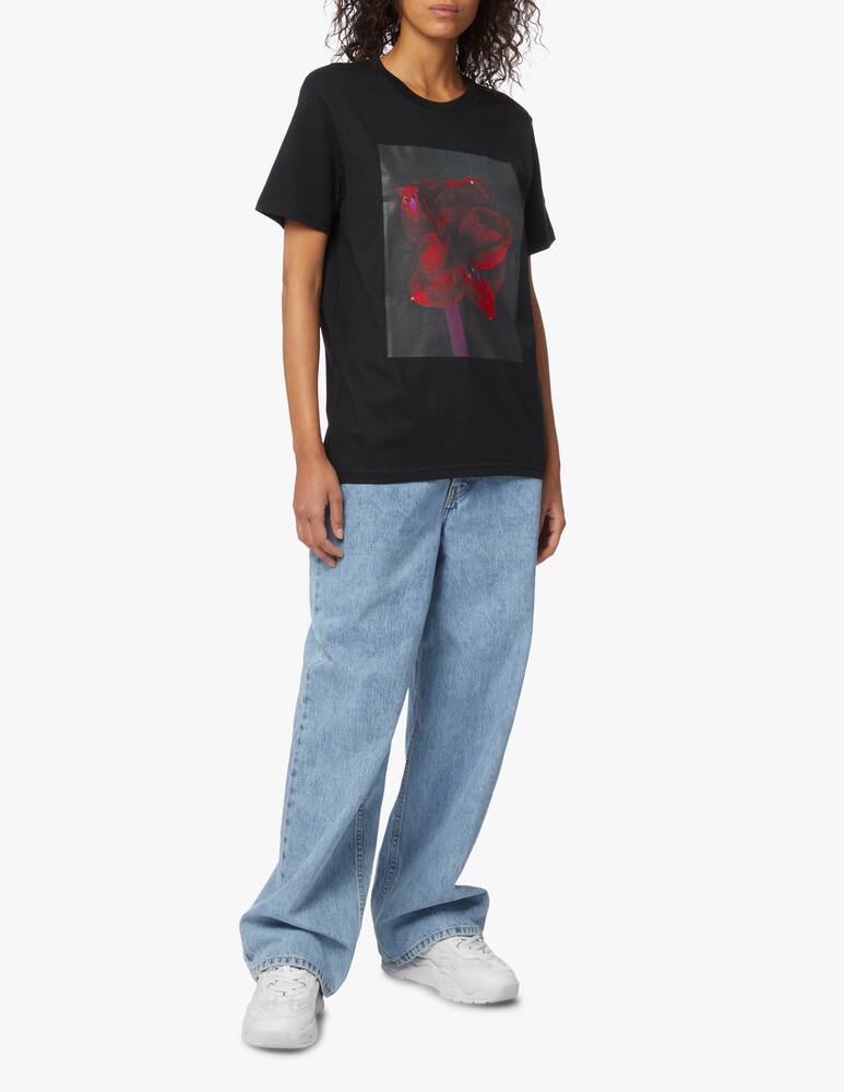rinascente Lisa King T-shirt stampata in cotone biologico Amaryllis