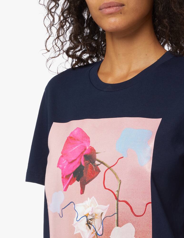 rinascente Lisa King T-shirt stampata in cotone biologico Calder