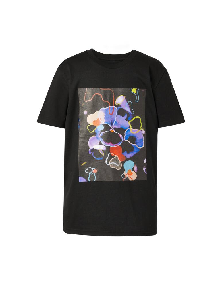 rinascente Lisa King Organic cotton printed t-shirt Pansy