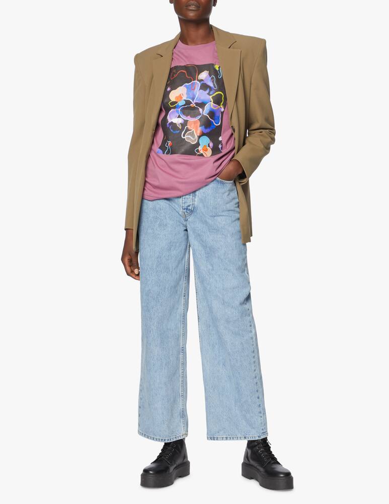 rinascente Lisa King Organic cotton printed t-shirt Pansy