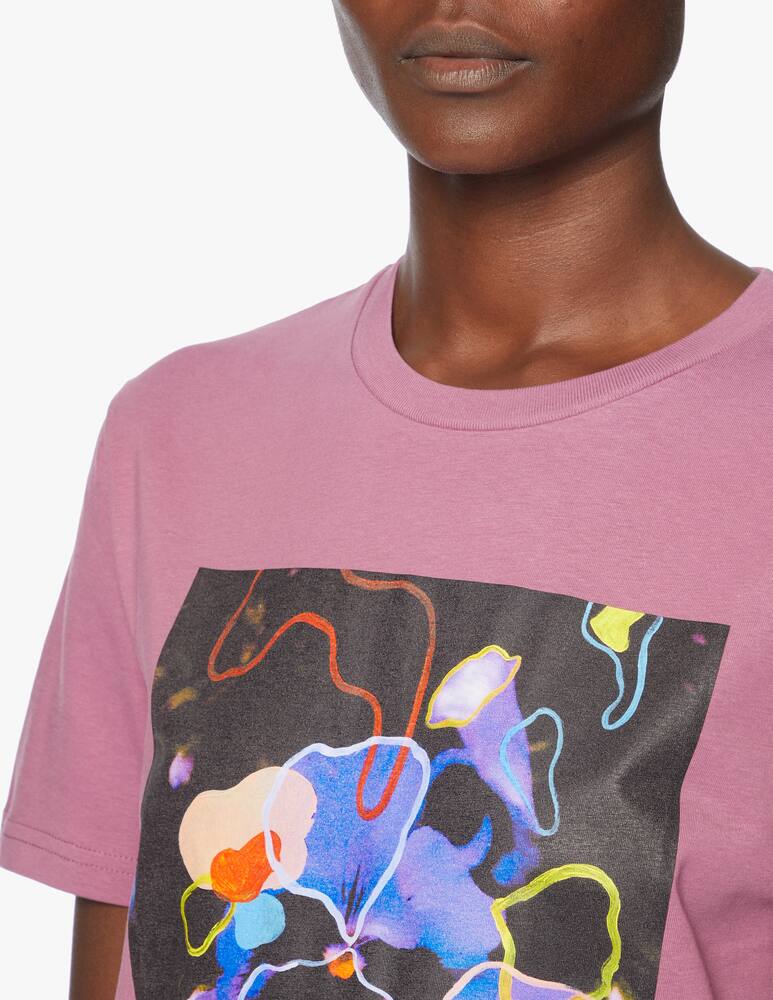 rinascente Lisa King Organic cotton printed t-shirt Pansy