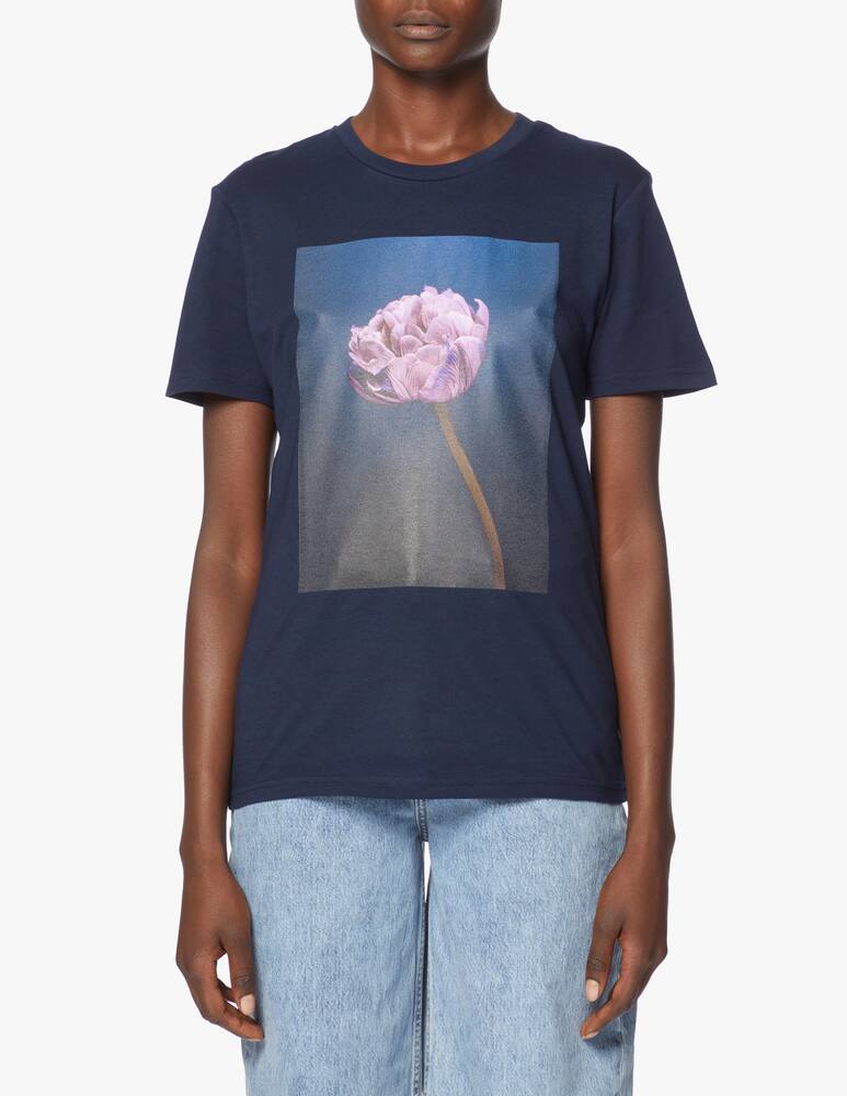 rinascente Lisa King Organic cotton printed t-shirt Tulip