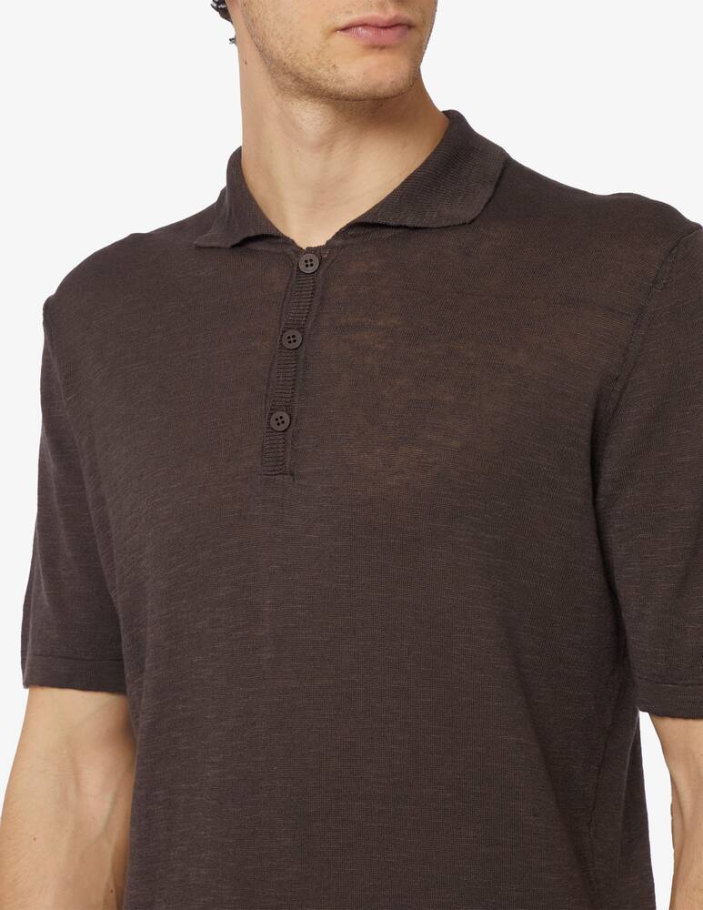 rinascente Rinascente Collection F14 linen and cotton polo shirt