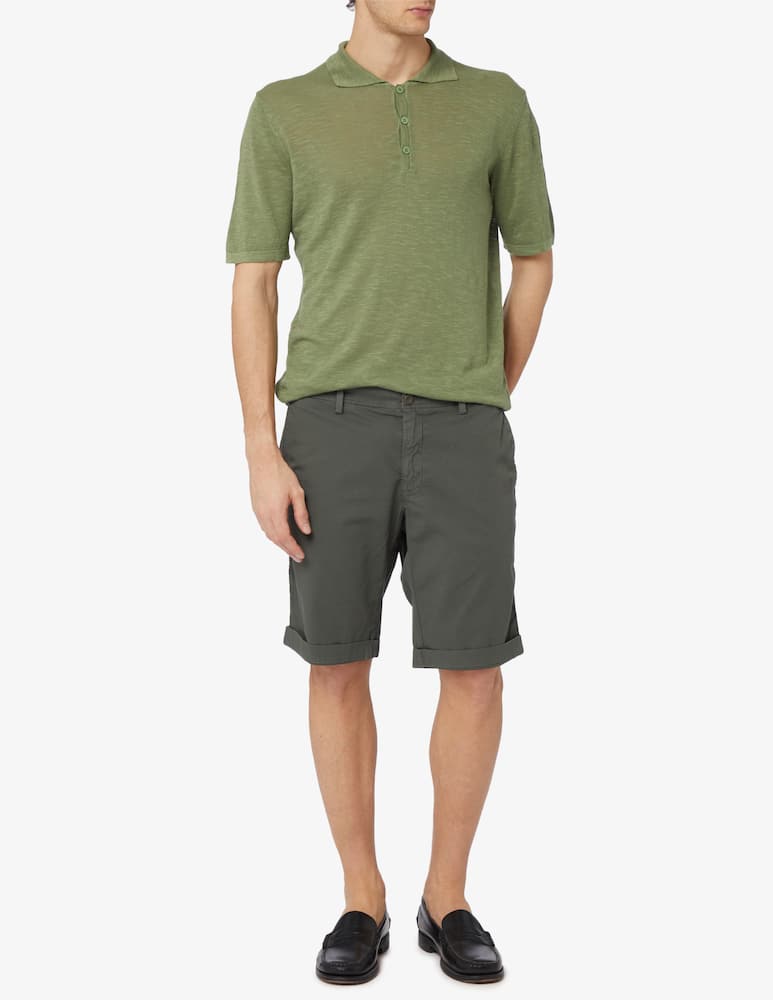 rinascente Rinascente Collection F14 linen and cotton polo shirt