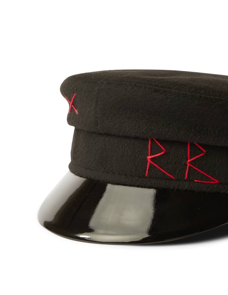 rinascente Ruslan Baginskiy Wool baker boy cap with embroidered logo