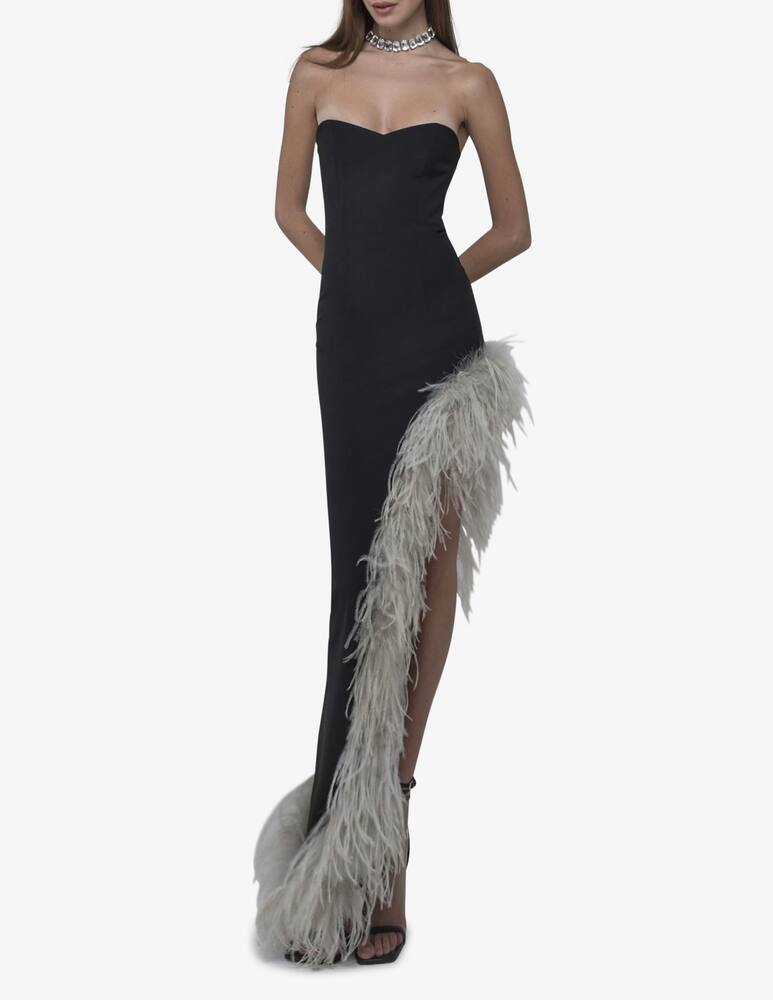 rinascente The Archivia Abito asimmetrico piuma