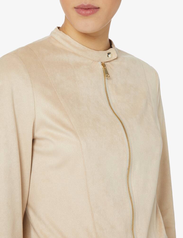 rinascente Elizabeth Ascot Giacca biker in simil suede