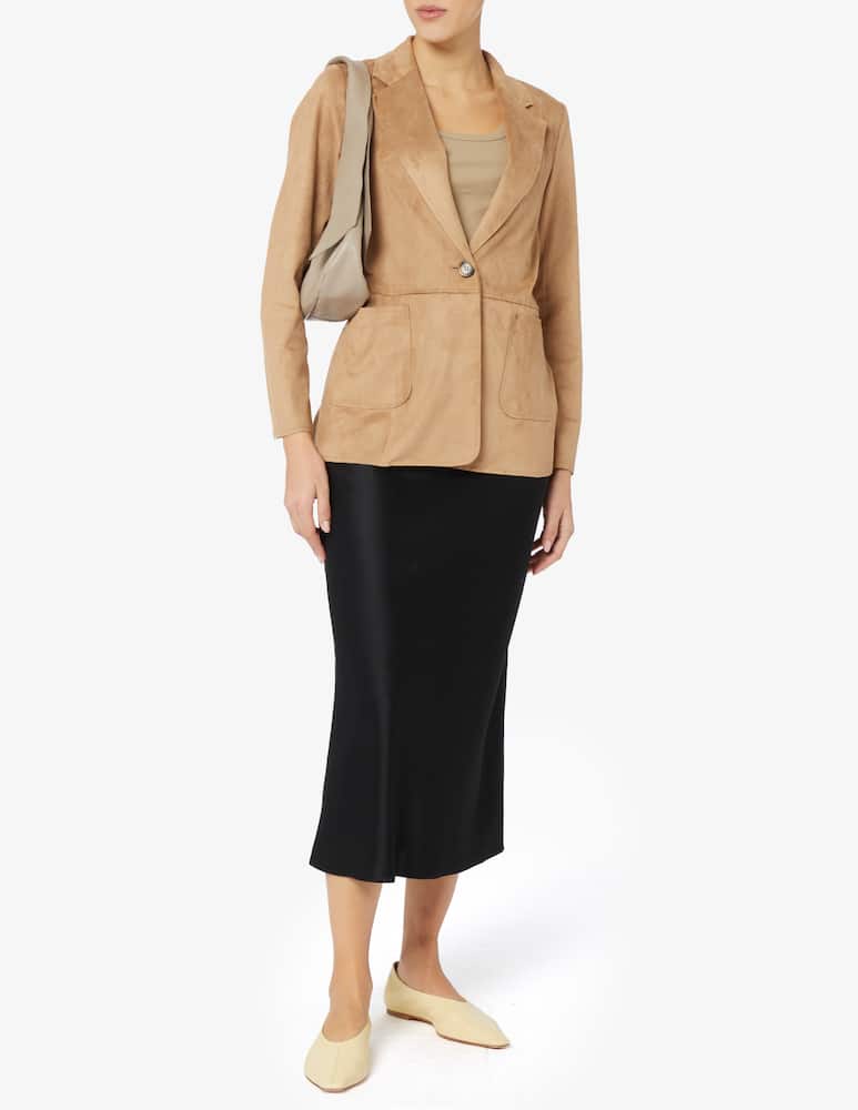 rinascente Elizabeth Ascot Blazer in simil suede