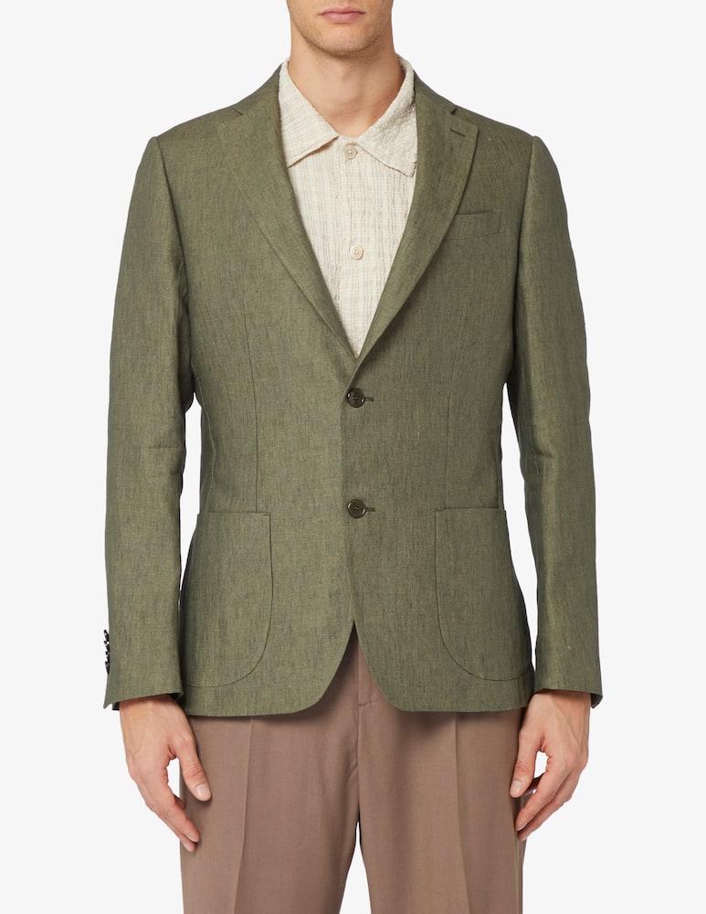 Sartoria Italiana Giacca lino t. filo delave d7 - immagine 1 Sartoria Italiana Giacca lino t. filo delave d7 - immagine 1