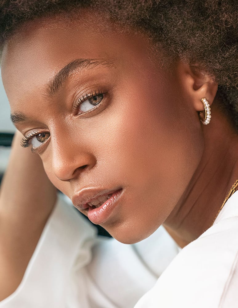 rinascente Mesh Pearls hoops