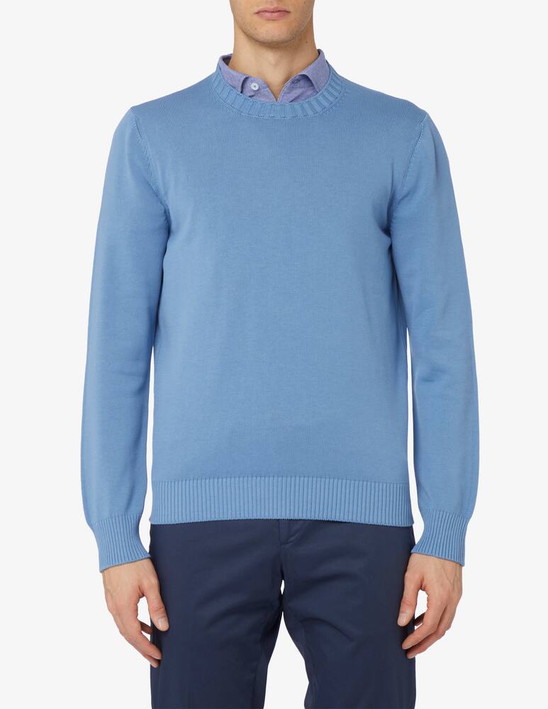 Gran Sasso F8 egyptian cotton crewneck jumper - picture 1