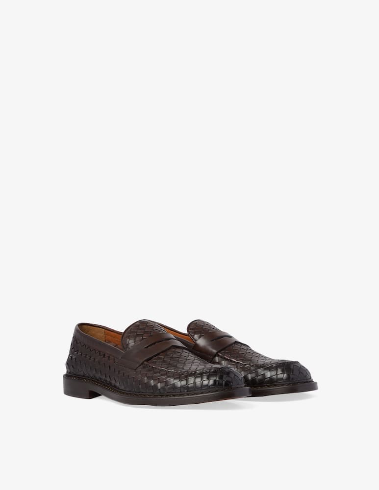 rinascente Doucal's Penny loafer straw