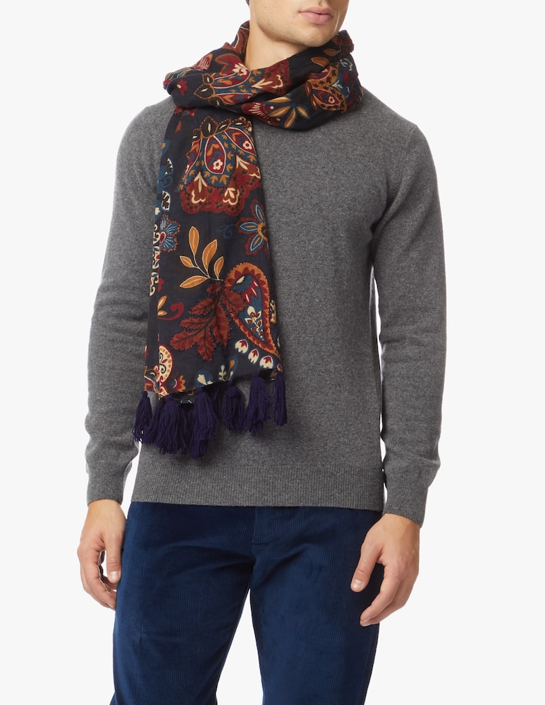 rinascente Altea Sciarpa in lana ricamo fiore