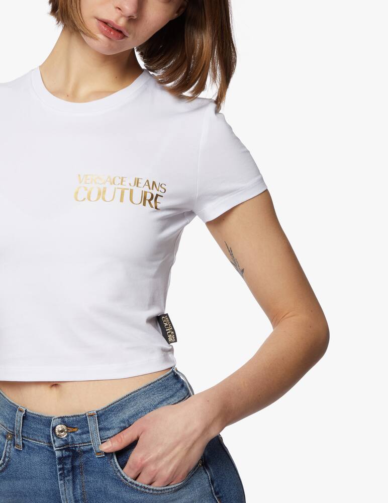 rinascente Versace Jeans Couture T-shirt logo girocollo in cotone