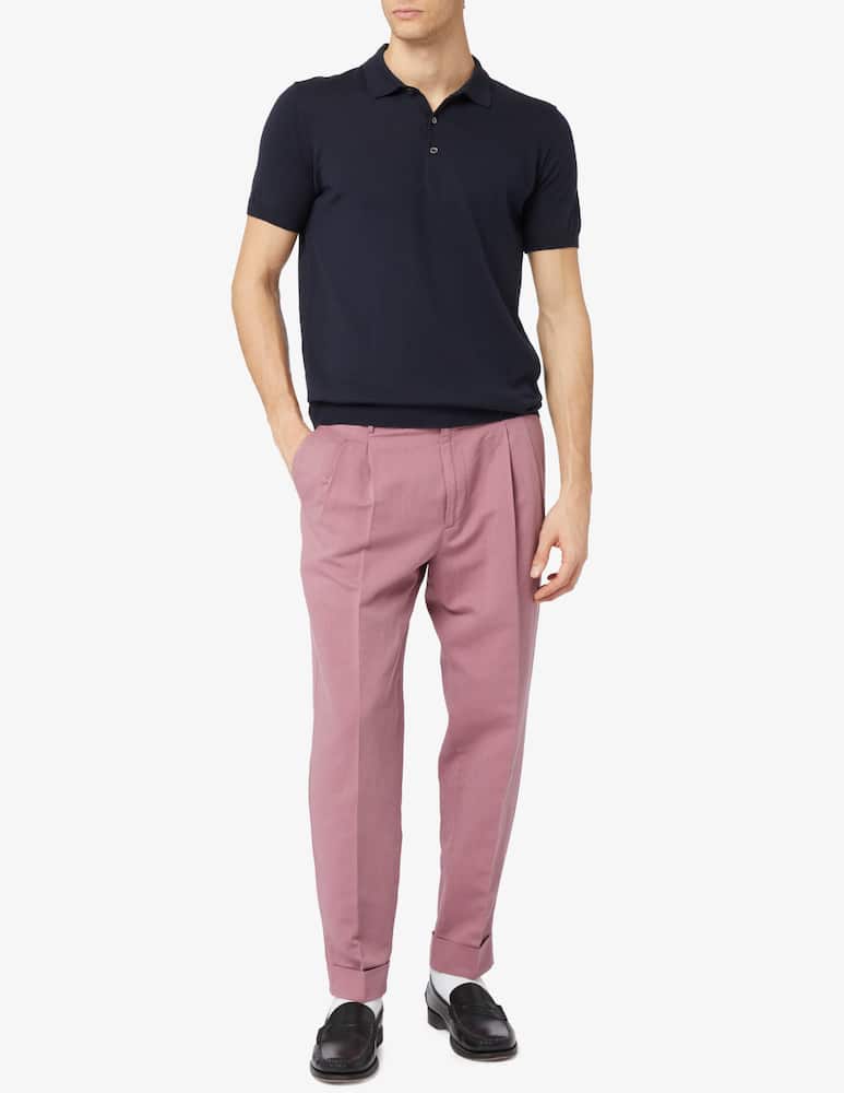 rinascente Ferrante F14 cotton and silk polo shirt