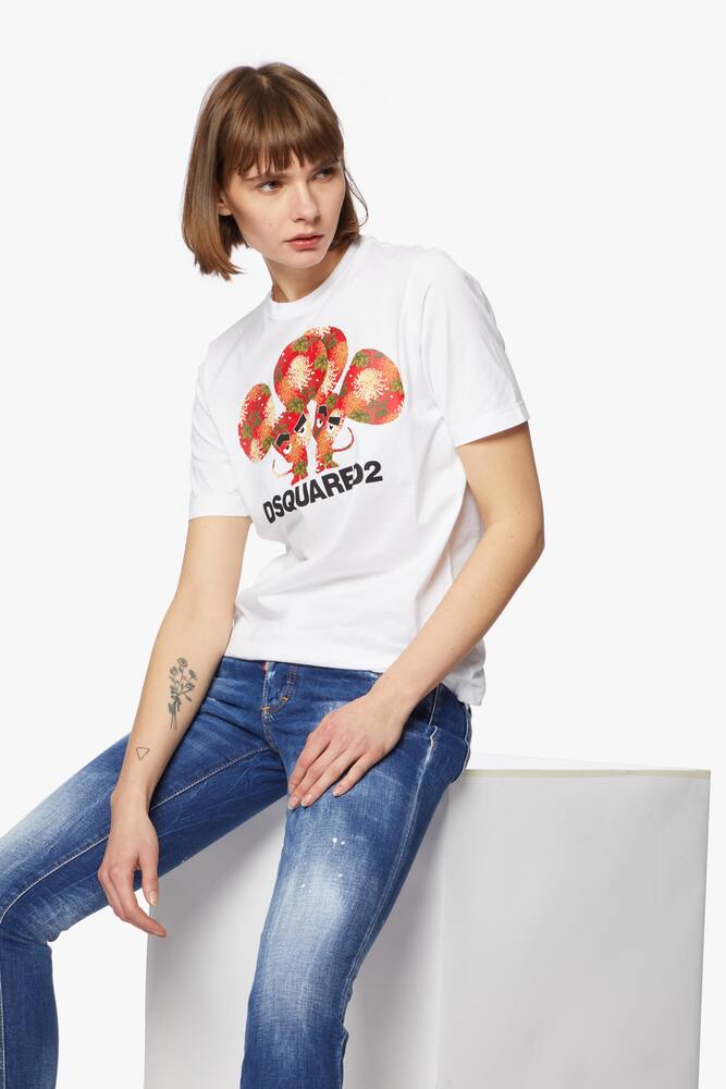 rinascente Dsquared2 T-shirt con stampa girocollo in cotone 