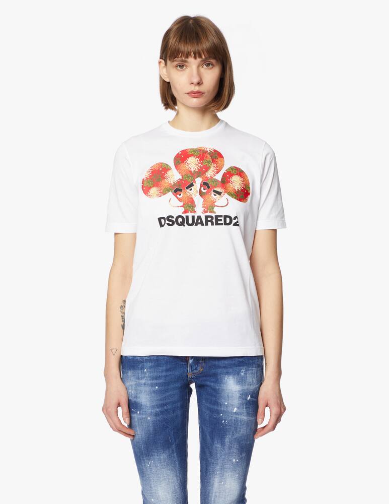 rinascente Dsquared2 T-shirt con stampa girocollo in cotone 