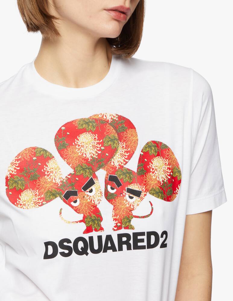 rinascente Dsquared2 T-shirt con stampa girocollo in cotone 