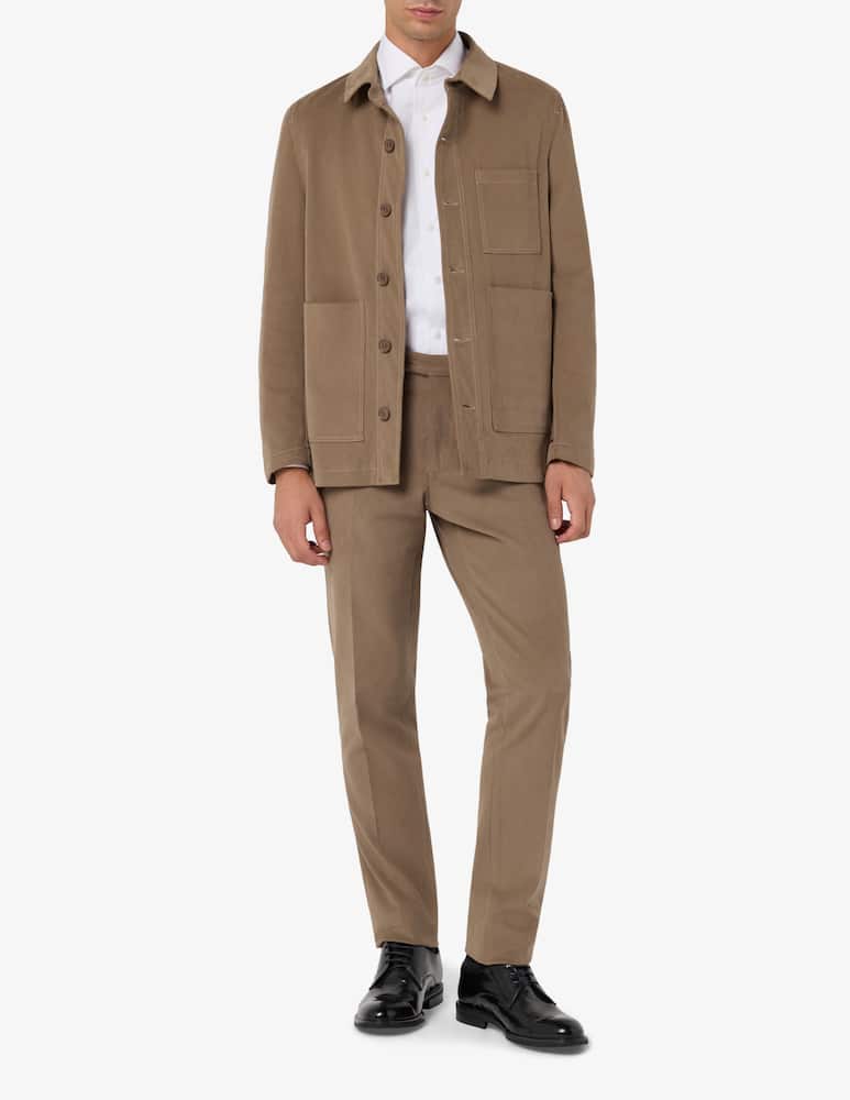 Sartoria Italiana Overshirt in drill di cotone Mix&Match - immagine 2 Sartoria Italiana Overshirt in drill di cotone Mix&Match - immagine 2