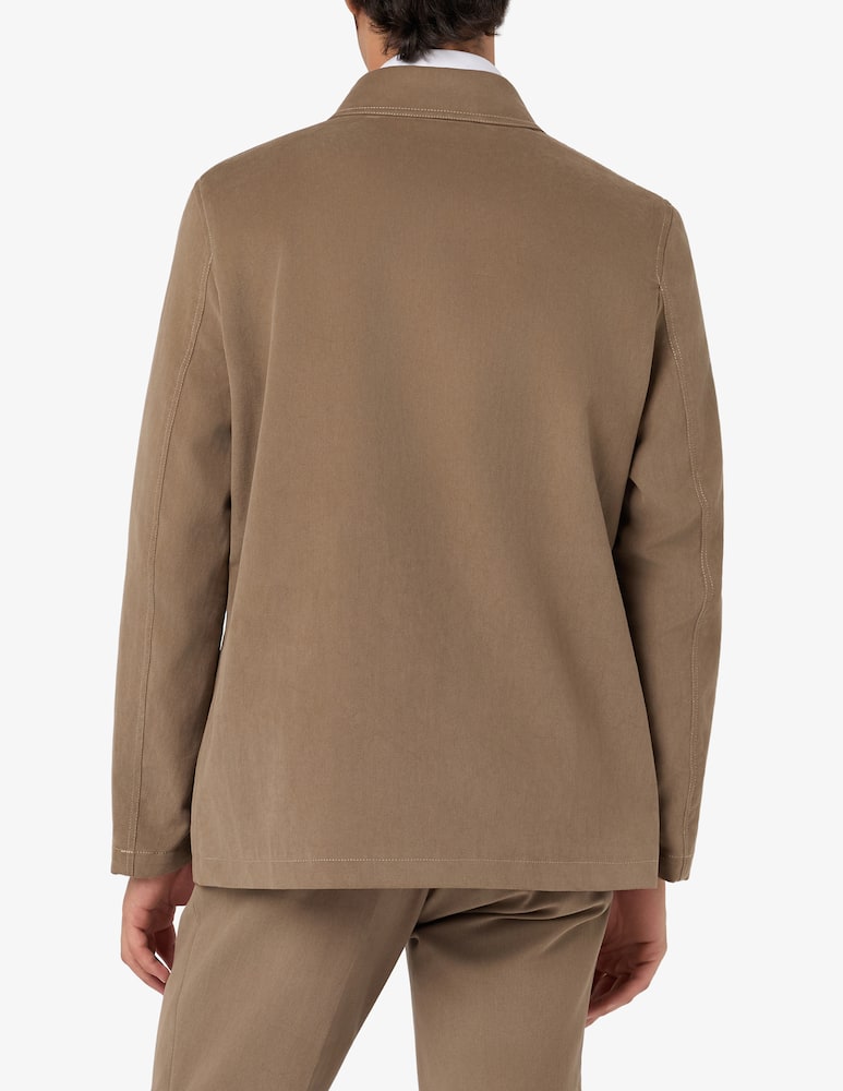 Sartoria Italiana Overshirt in drill di cotone Mix&Match - immagine 3 Sartoria Italiana Overshirt in drill di cotone Mix&Match - immagine 3