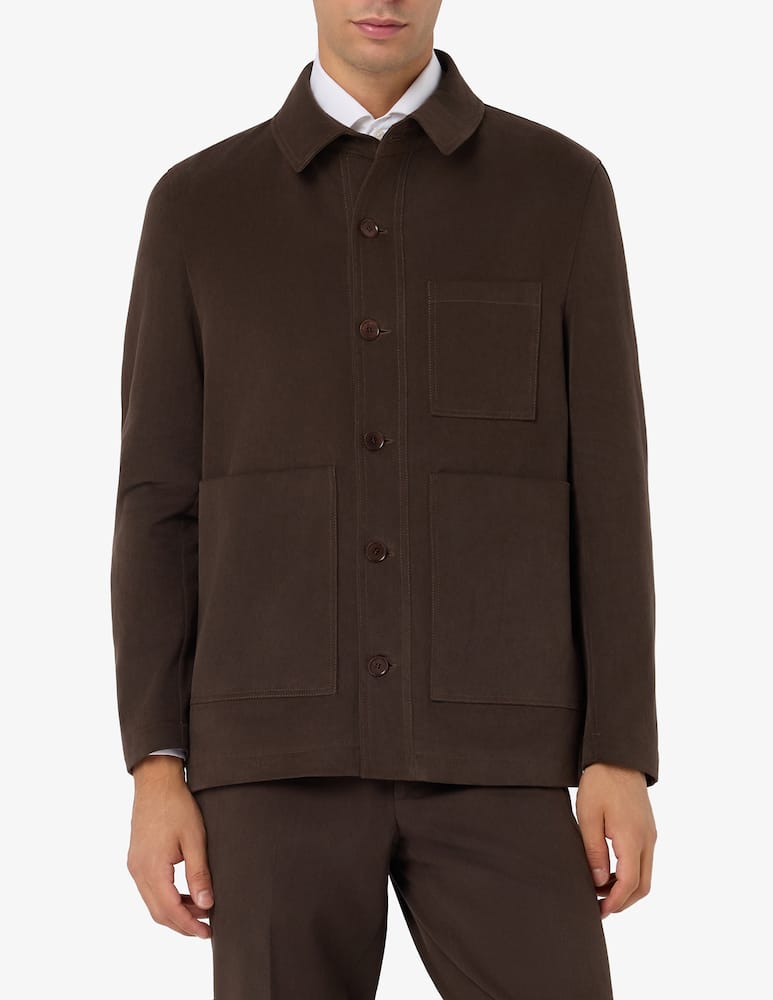 Sartoria Italiana Overshirt in drill di cotone Mix&Match - immagine 1 Sartoria Italiana Overshirt in drill di cotone Mix&Match - immagine 1