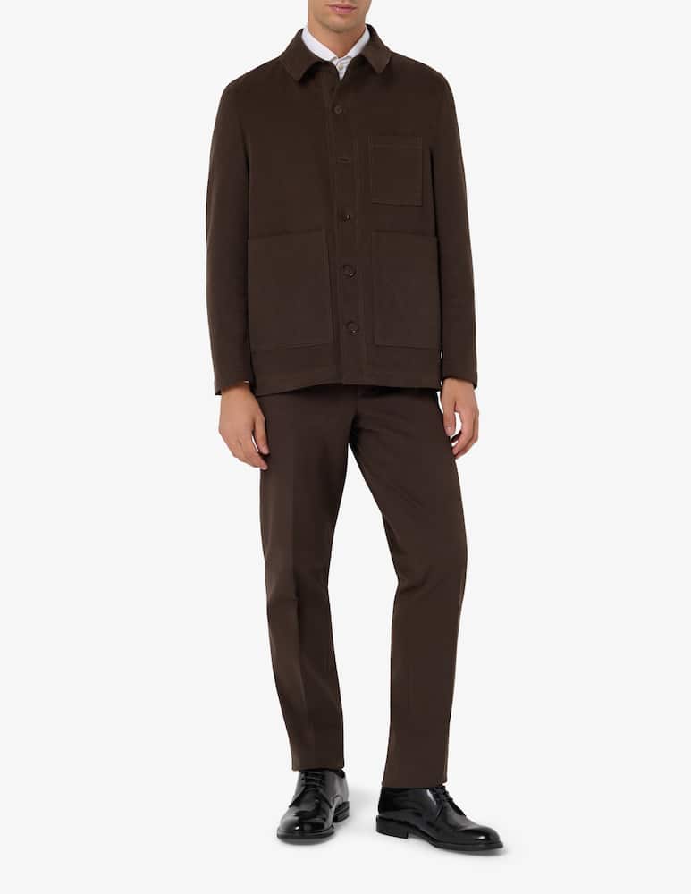 Sartoria Italiana Overshirt in drill di cotone Mix&Match - immagine 2 Sartoria Italiana Overshirt in drill di cotone Mix&Match - immagine 2