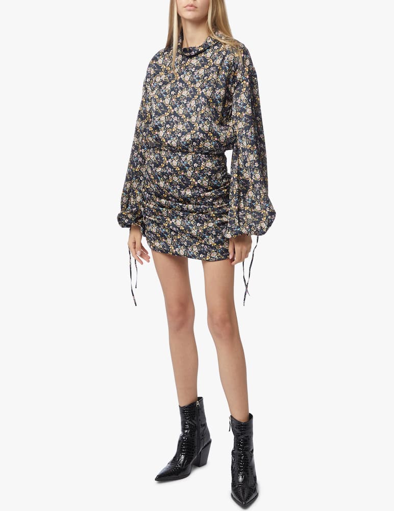 rinascente Wandering Printed satin dress