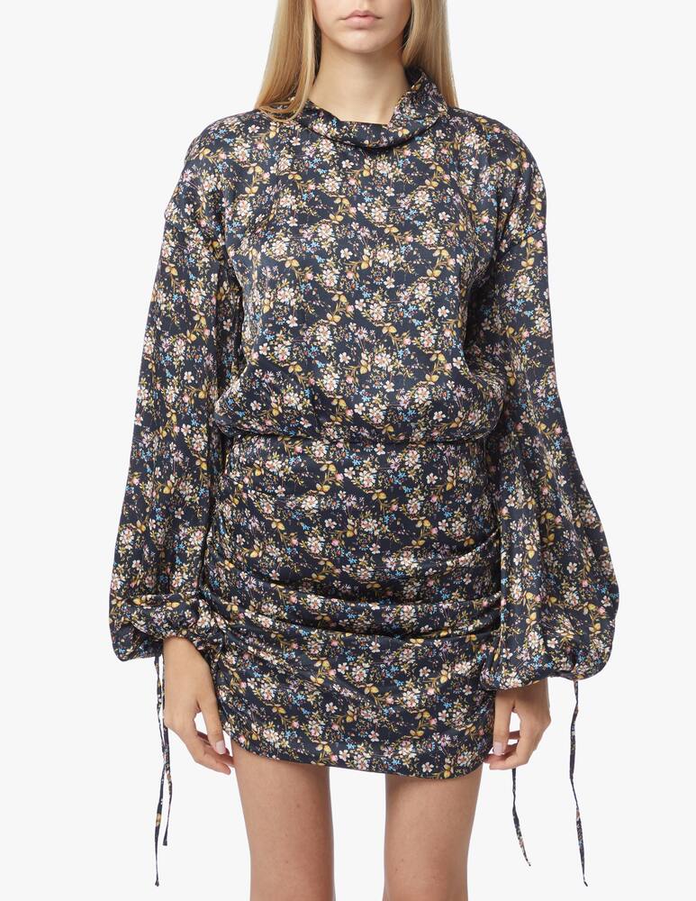 rinascente Wandering Printed satin dress