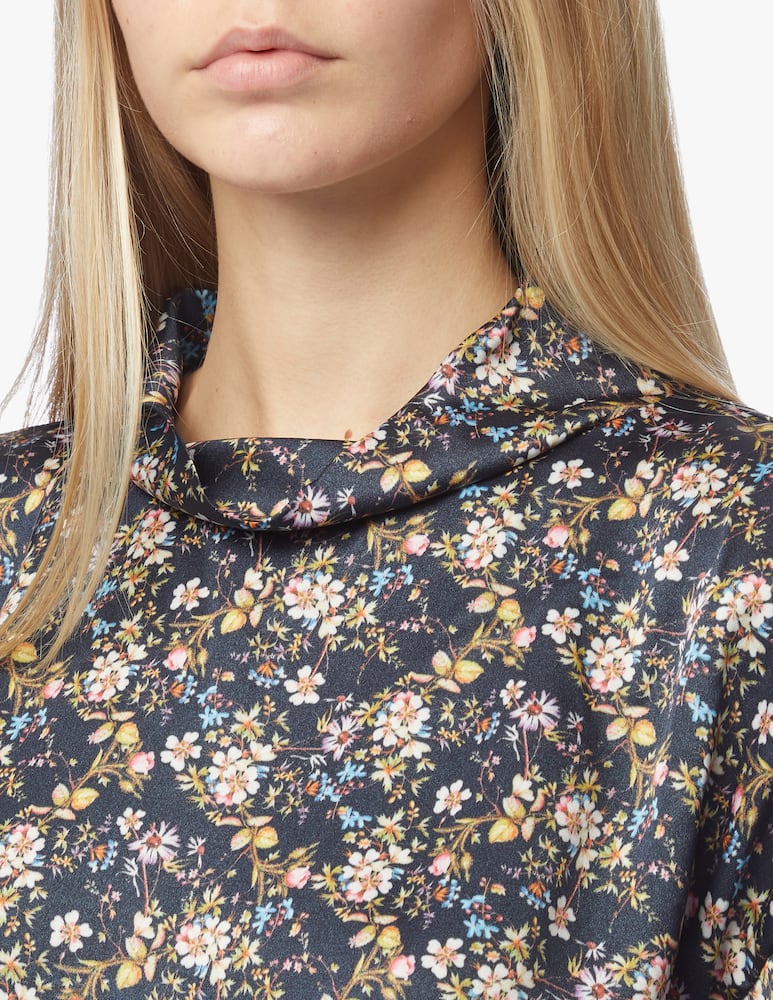 rinascente Wandering Printed satin dress