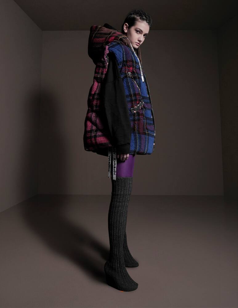 rinascente Khrisjoy Puffer check pile vest