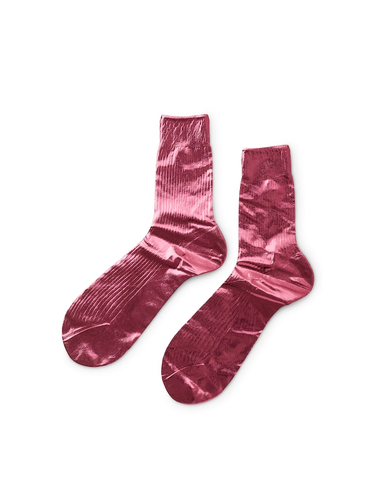 rinascente Maria La Rosa One Ribbed Laminated socks