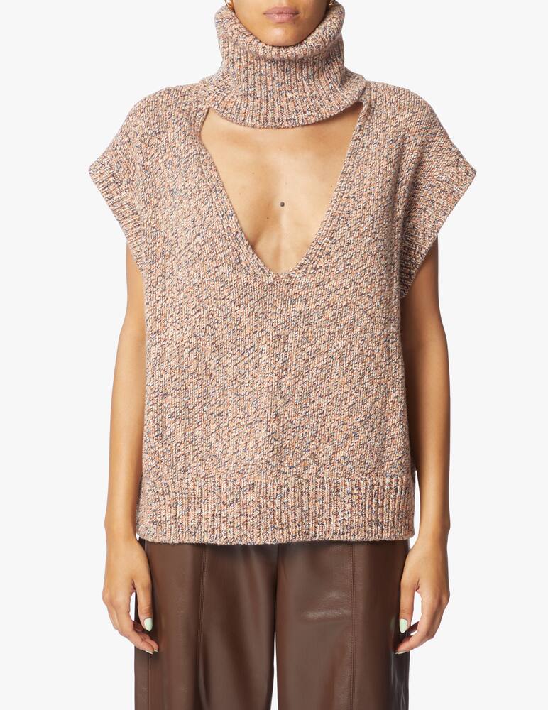 rinascente MRZ Simona Marziali High neck wool blend vest