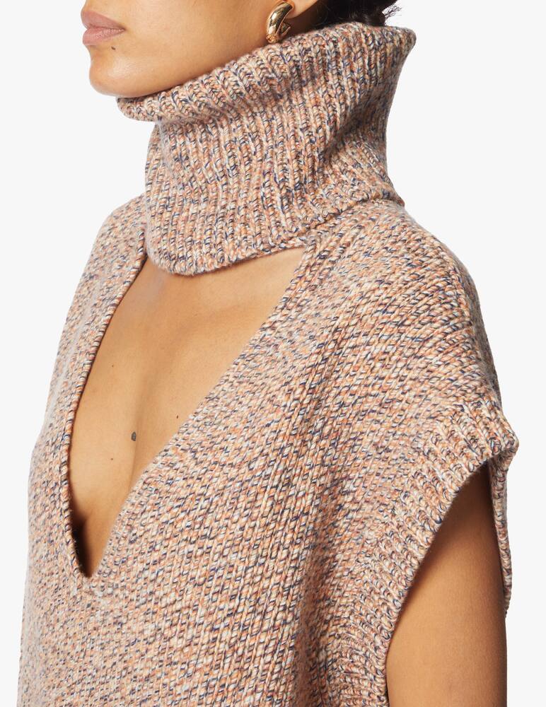 rinascente MRZ Simona Marziali High neck wool blend vest