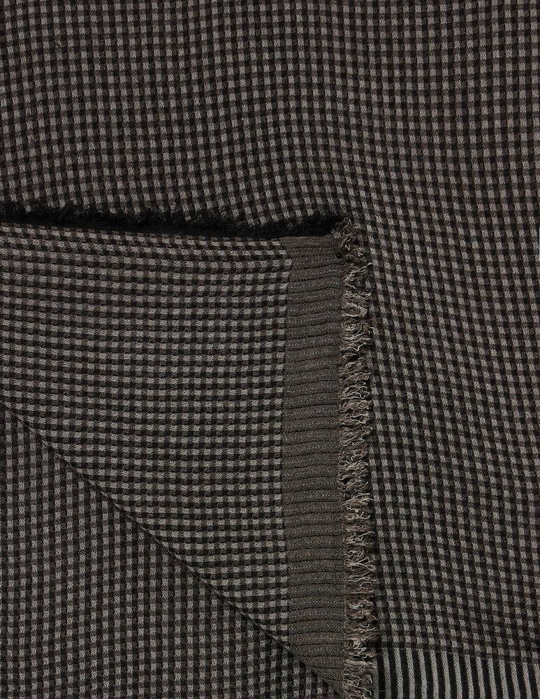 rinascente Pure Cashmere Sciarpa jacquard quadrettino Bernet 50X180