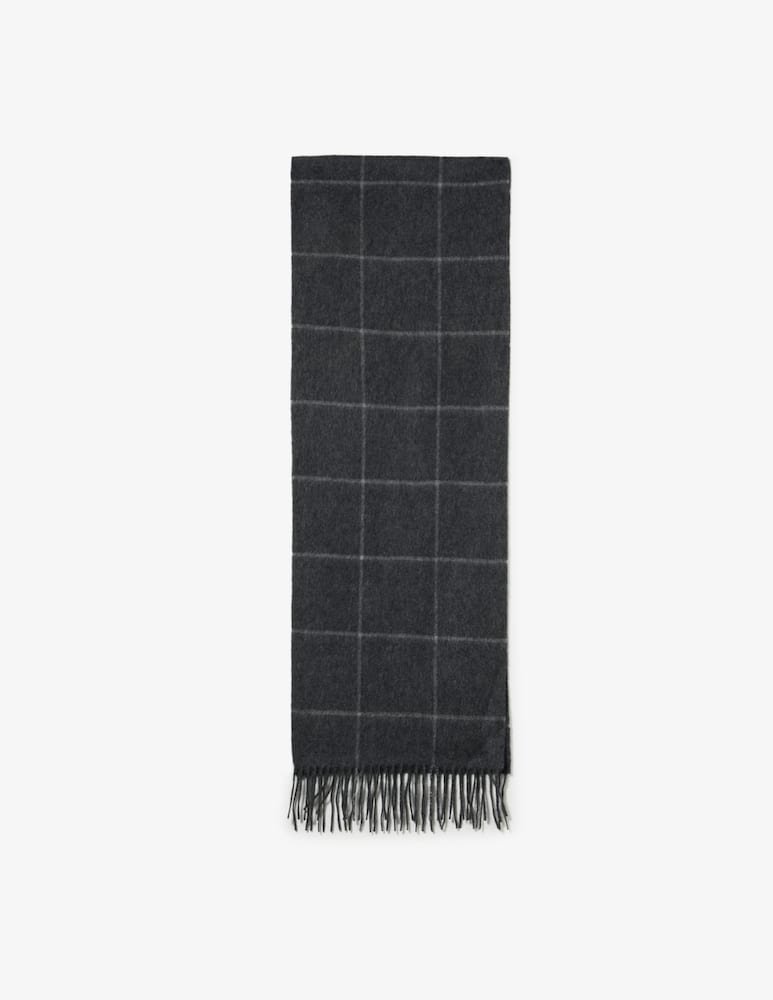 rinascente Pure Cashmere Sciarpa macro check in cashmere