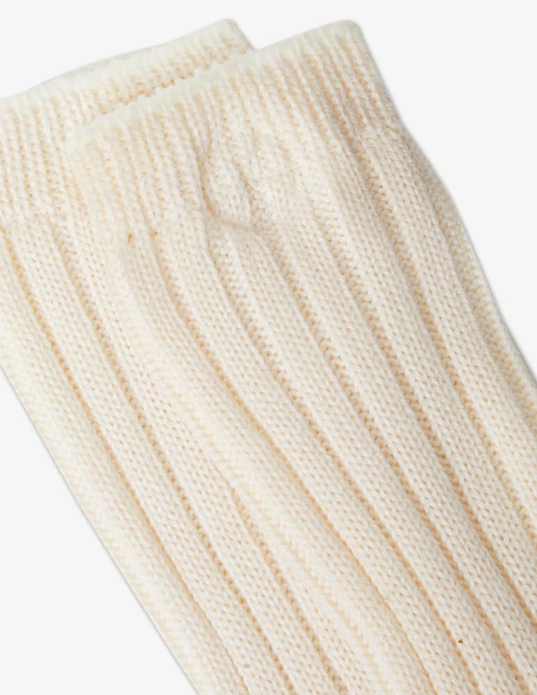 rinascente Story Loris Ribbed knee-highs in cashmere blend - White