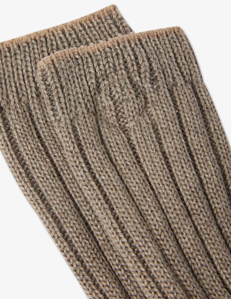 rinascente Story Loris Ribbed knee-highs in cashmere blend - Brown