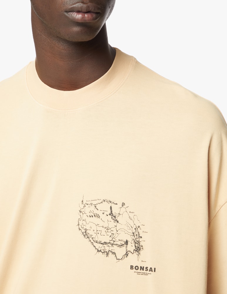 rinascente Bonsai Map print over fit t-shirt