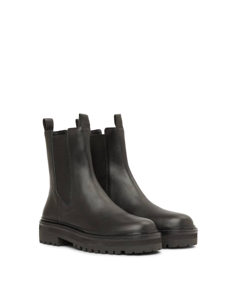 rinascente Black Suede Studio Demi combat boots