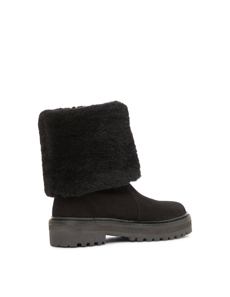 rinascente Black Suede Studio Anfibi in pelle Dixie