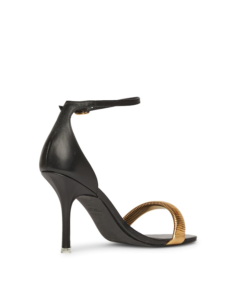 rinascente Black Suede Studio Sandali con tacco Francine