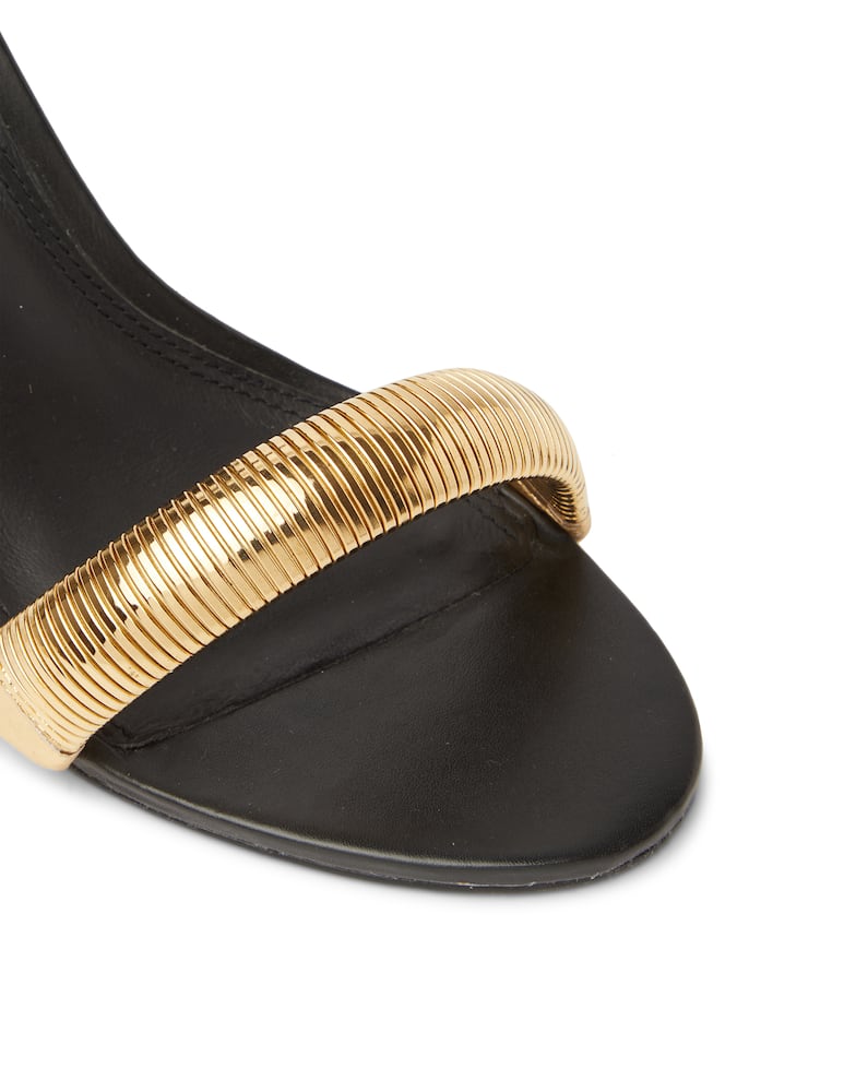 rinascente Black Suede Studio Sandali con tacco Francine