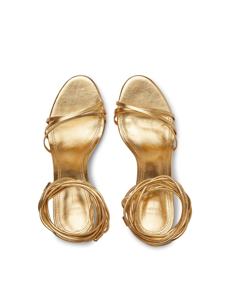 rinascente Black Suede Studio Sandali con tacco Leandra