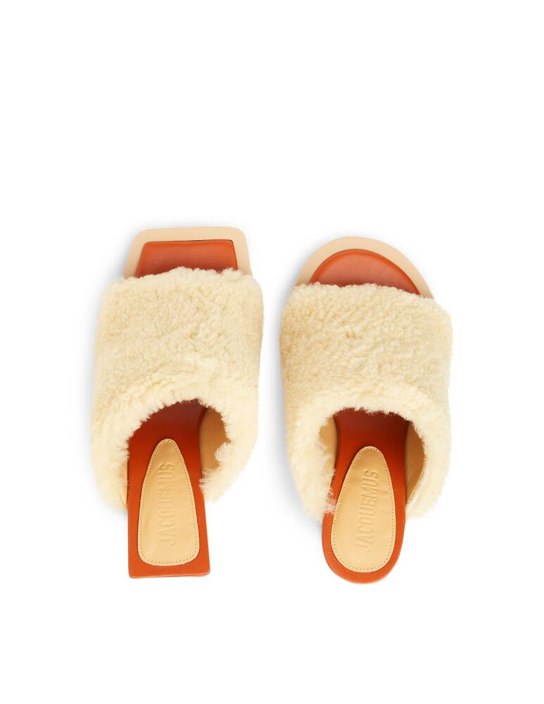 rinascente Jacquemus Les mules carrés ronds - Beige