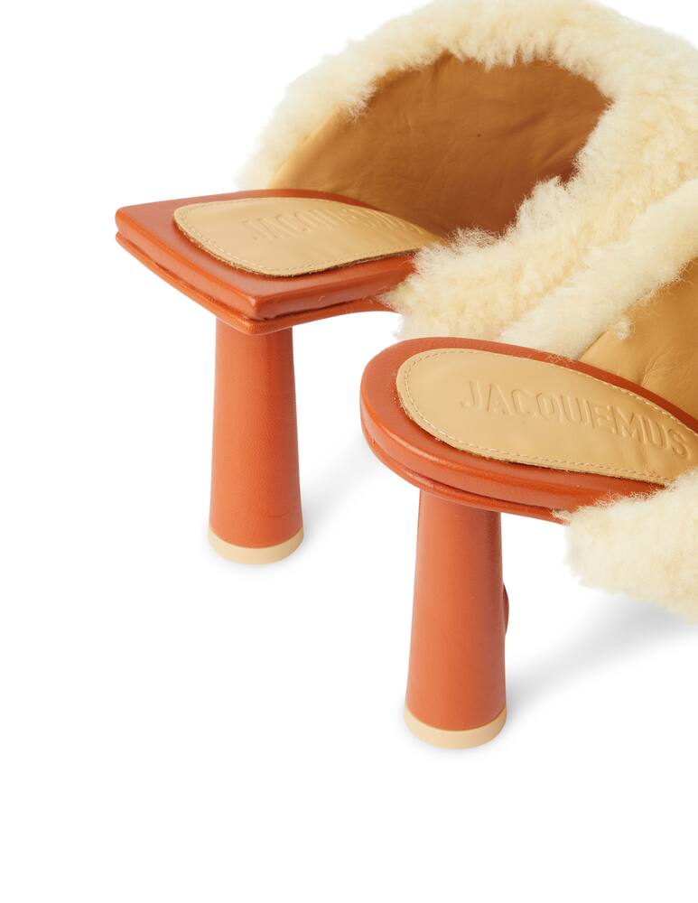 rinascente Jacquemus Les mules carrés ronds - Beige