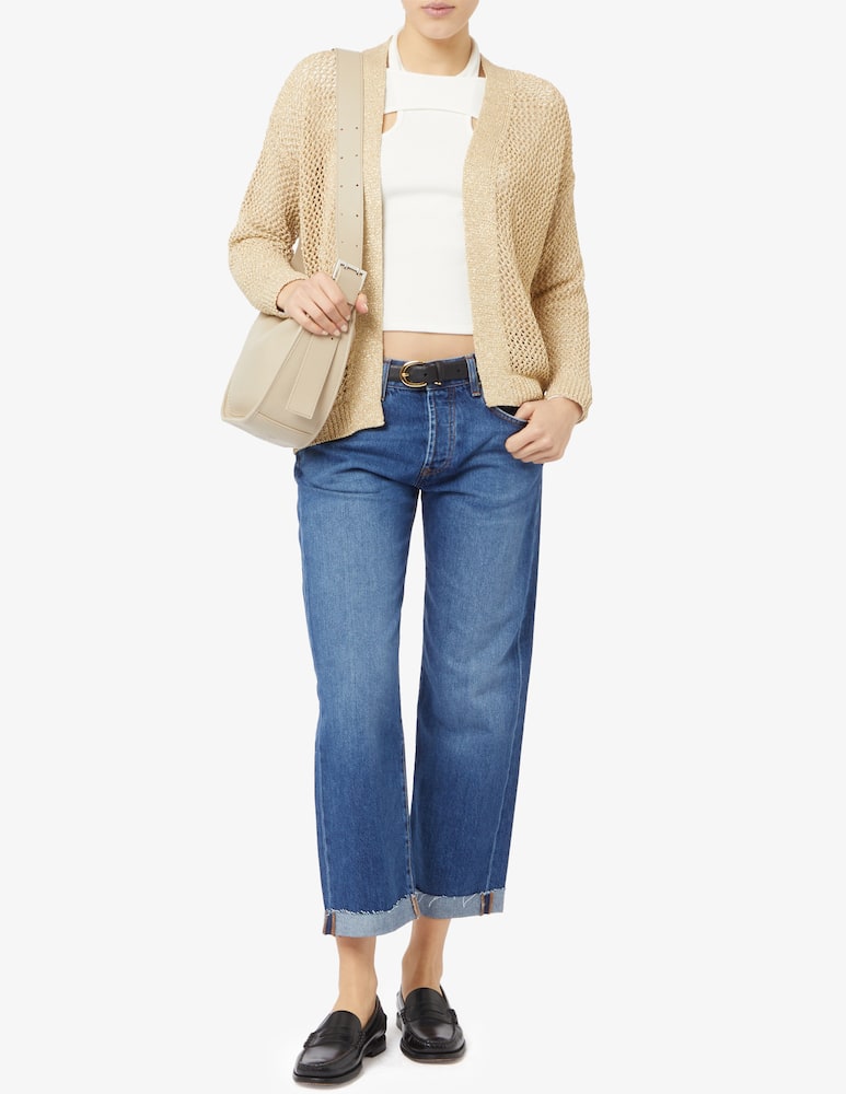 rinascente Rinascente Collection Perforated lurex cardigan