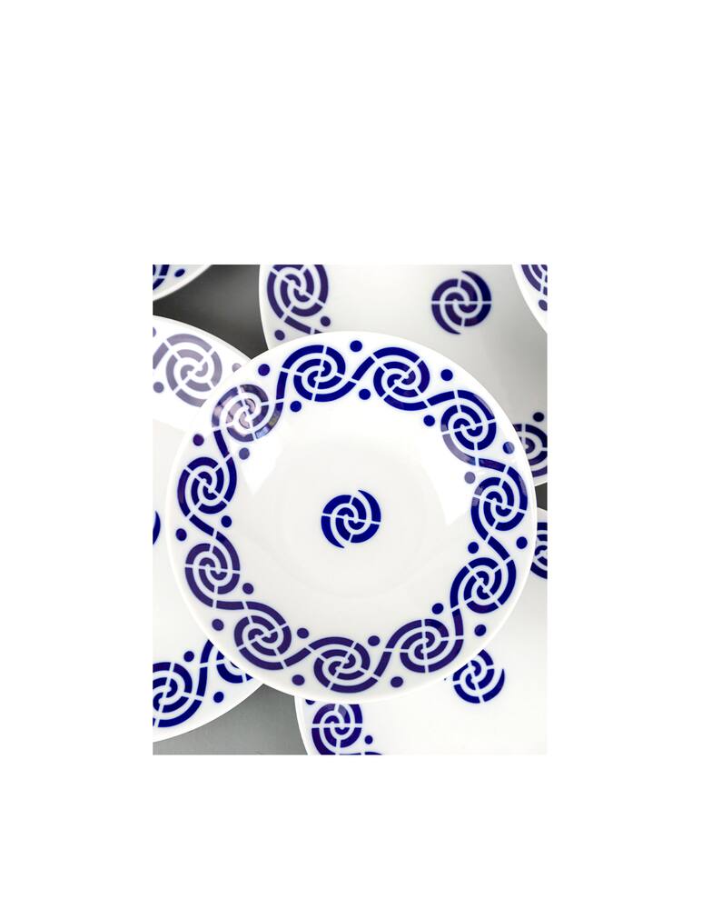 rinascente Sargadelos Dessert Plate Espiroide - Blue