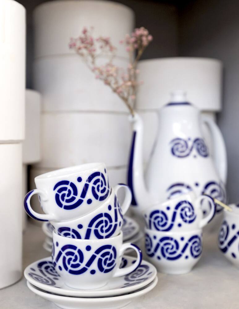 rinascente Sargadelos Taza Cafe C/Pl  Espiroide Cla - Blue