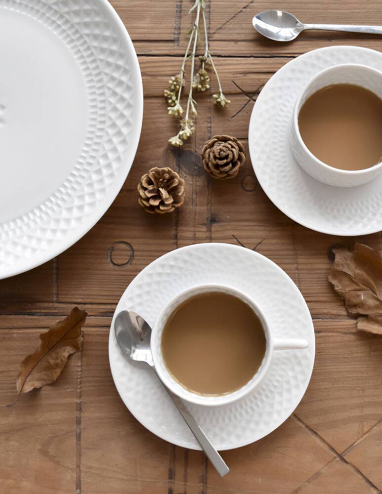 rinascente Sargadelos Portomarinico Tazzina Caffè con Piattino - Bianco